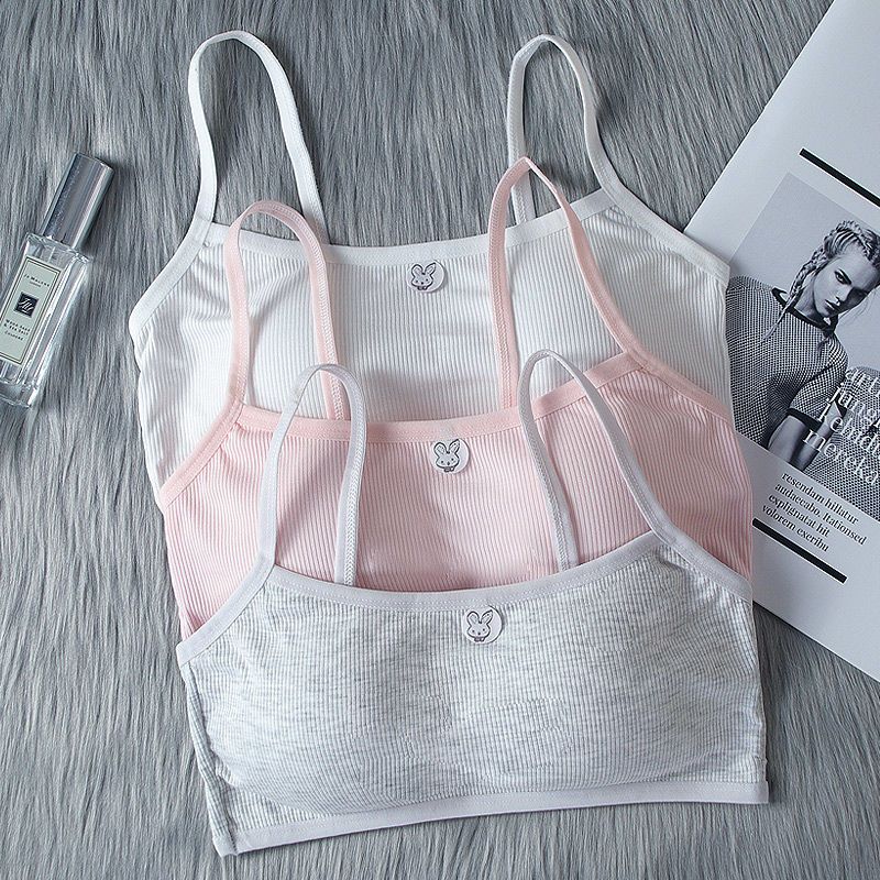 Girls bra development period student underwear pure cotton tube top high school junior high school students puberty small vest thin section summer