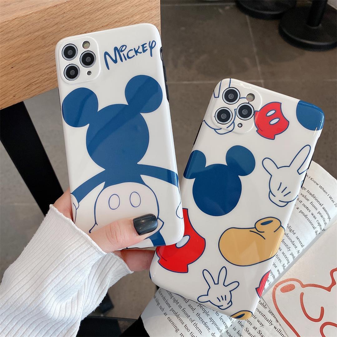 Cartoon Mickey Apple 11 mobile phone case female XS soft glue 6S lovers 8p protective case iPhone XR net red promax