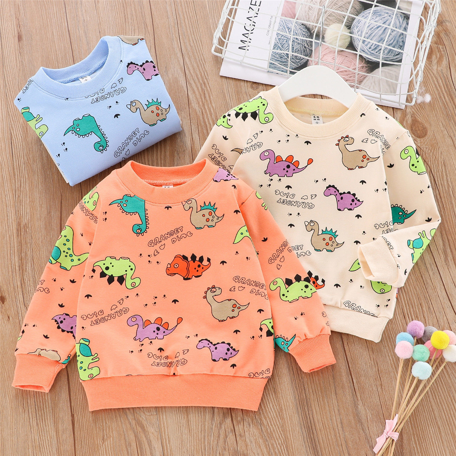 Children's sweater spring and autumn cotton long sleeve T-shirt for boys and girls