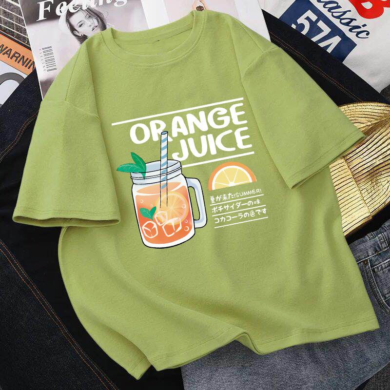 Avocado Green short sleeve T-shirt women's half sleeve 2020 new student Korean loose ins cartoon top T-shirt fashion