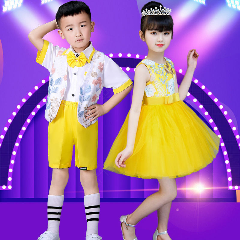 兒童節演出服蓬蓬紗裙舞蹈服幼兒園表演服畢業典禮服