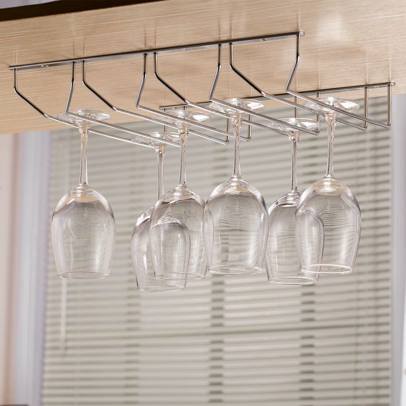 European style upside down red wine glass rack creative hanging high foot glass rack bar hanging glass rack wine cup hanging cup rack household