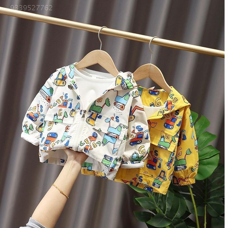 Baby Spring and Autumn Coat Men's 2020 New Top Girls Western-style Windbreaker 0 Infants and Children's Clothes 1-4 Years Old