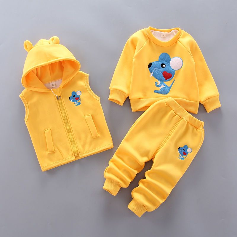 Children's wear boys' autumn and winter clothes baby children's leisure suit three piece set
