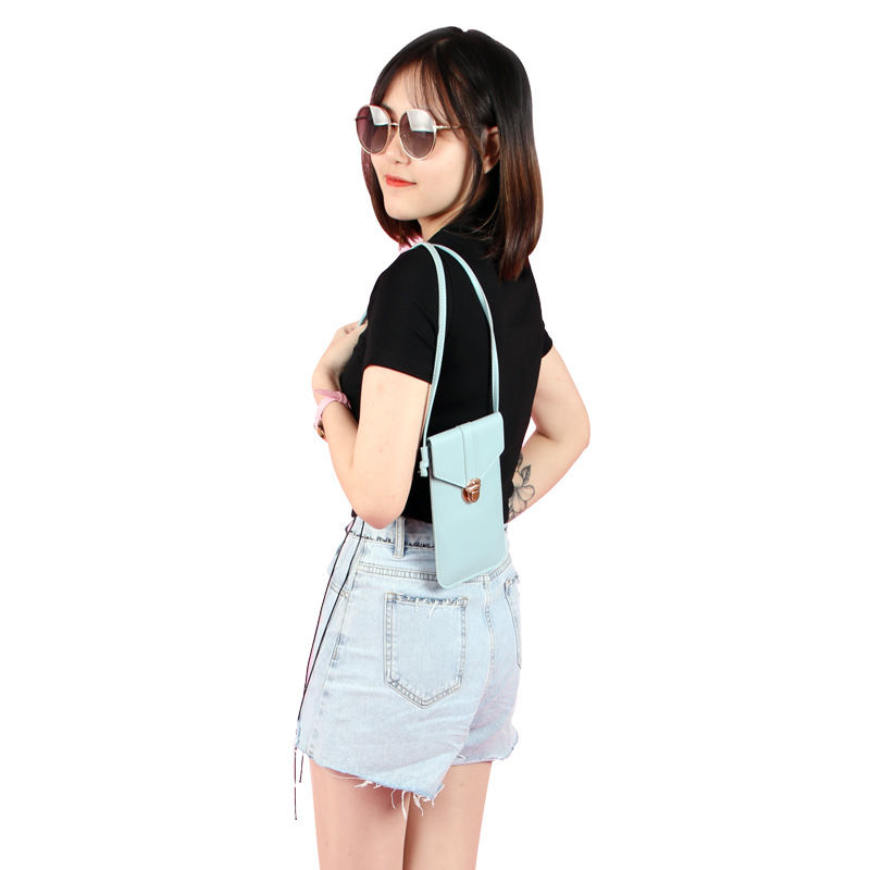 新款时尚手机包女透明可触屏迷你单肩包学生韩版百搭小斜挎包