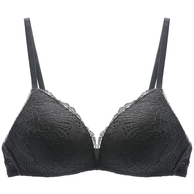 Ai Shuke French thin bra feminine deep v gathers underwear to close the pair of breasts to prevent external expansion and to support comfortable l brassiere