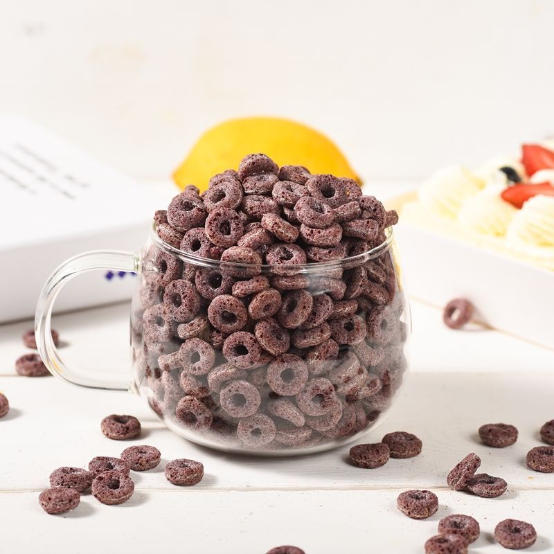 红枣黑米圈 低脂全麦无油零食 谷物脆麦圈减脂粗粮早餐泡软奶干吃