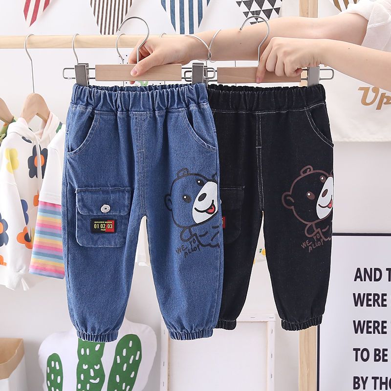 Children's wear boys' jeans spring and autumn children's casual pants 2020 new baby long pants fashion
