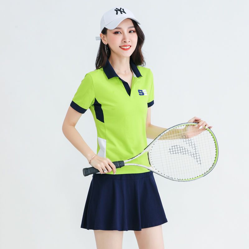 2020新款夏装大码女装休闲幼儿老师园服网球运动服短袖裙裤套装女