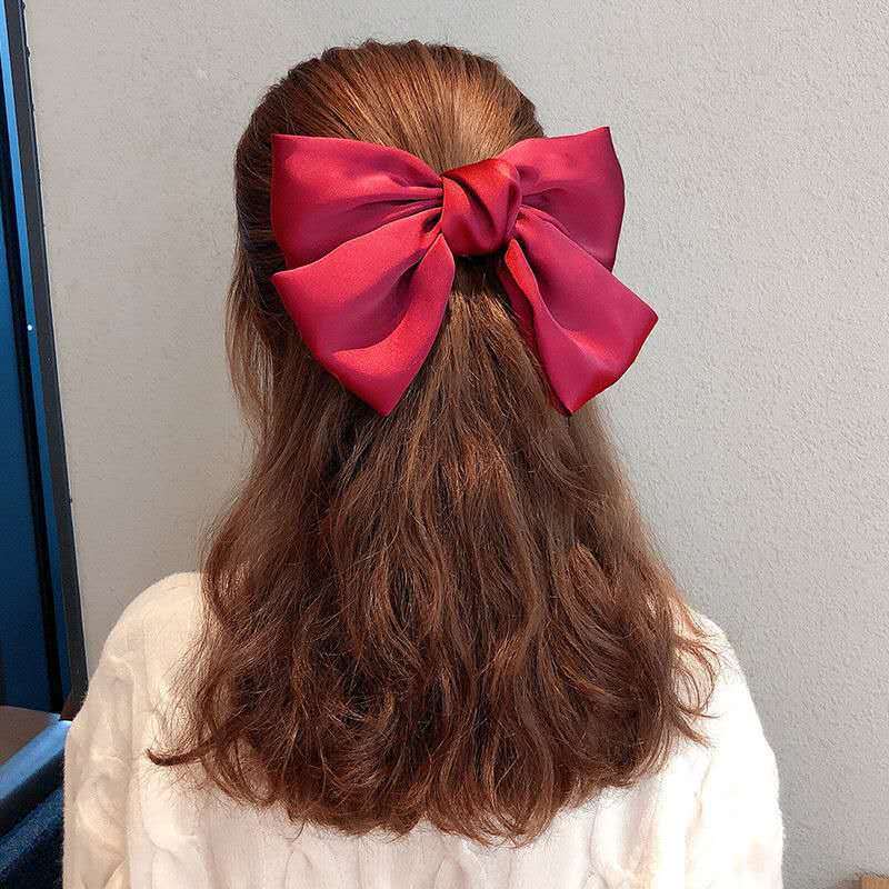 Zhou Yangqing's same bowknot hairpin net red oversized hairpin hair ornament South Korea's back headdress girl's top clip