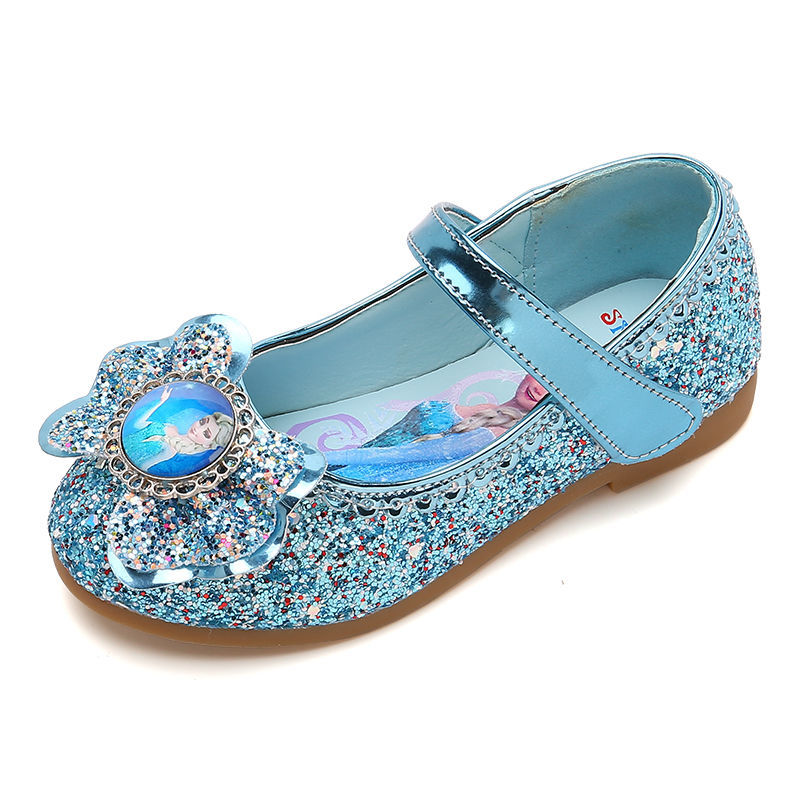 Girl's single shoes autumn children's shoes ice snow Wonderland girl's crystal shoes Princess Elsa primary school shoes 3-13 years old