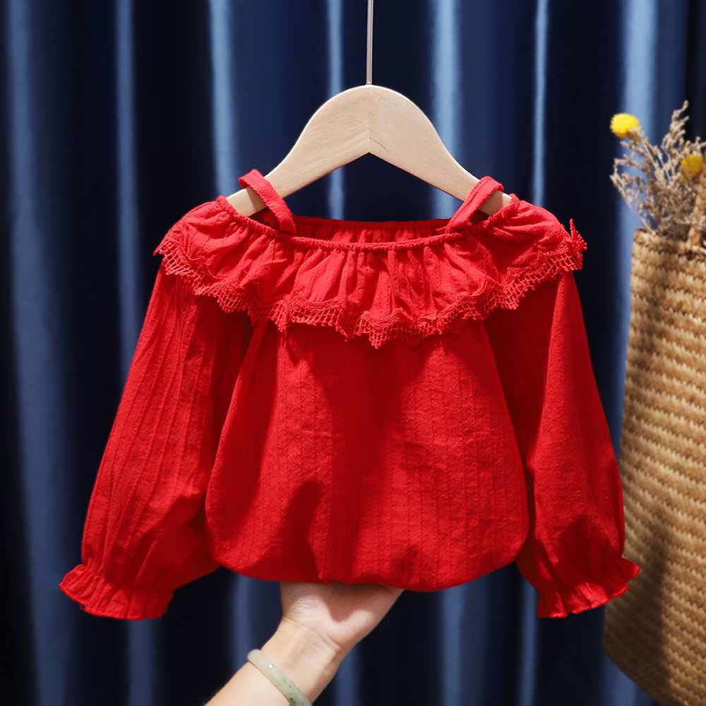 女童小清新印花娃娃领甜美卫衣公主风衬衣美腻秋装新品网红款