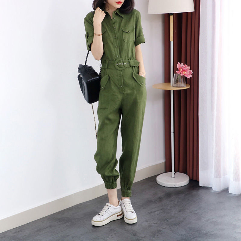 European station casual overalls women's Jumpsuit summer 2020 new loose pants set