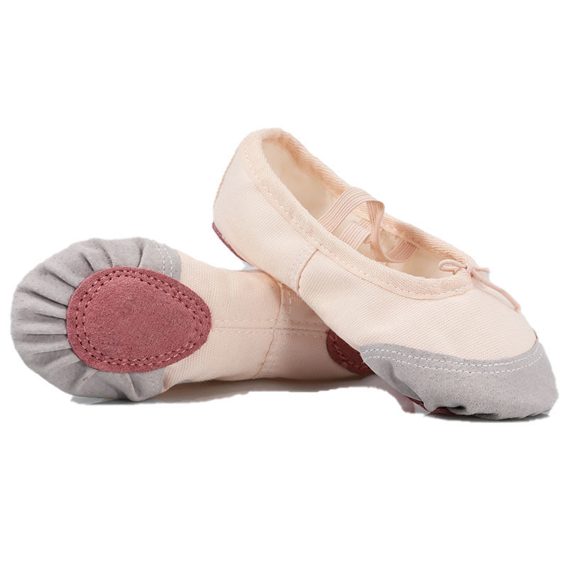 儿童舞蹈鞋公主猫爪鞋女孩软底练功芭蕾舞鞋幼儿园小童宝粉红肉色