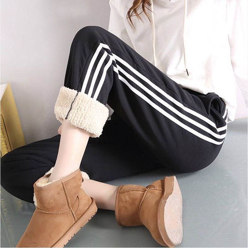 Winter new style cashmere thickened imitation cashmere pants female student Korean versatile Harem Pants sports pants