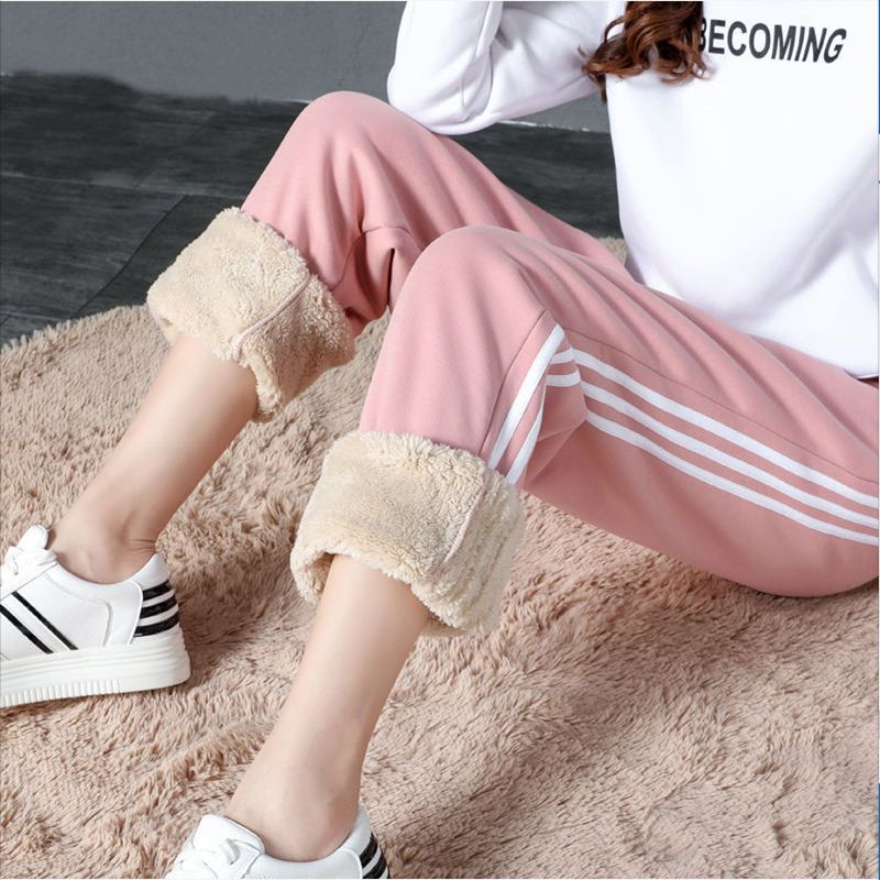 Winter new style cashmere thickened imitation cashmere pants female student Korean versatile Harem Pants sports pants