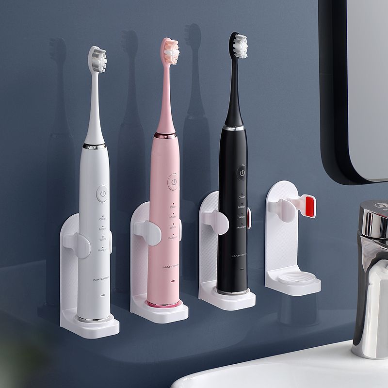 电动牙刷架壁挂免打孔牙卫生间浴室刷牙杯置物架多功能牙具可调节