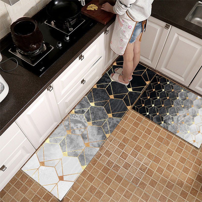 Kitchen floor mat water absorption and oil proof floor mat long bathroom non slip foot mat entrance door mat household bedroom carpet