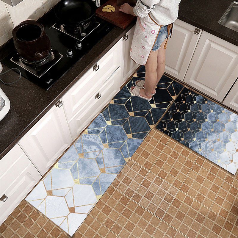 Kitchen floor mat water absorption and oil proof floor mat long bathroom non slip foot mat entrance door mat household bedroom carpet