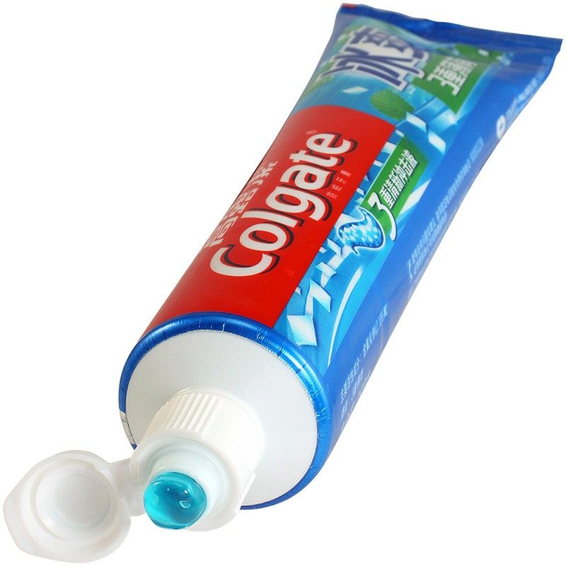 高露洁牙膏4支美白去黄牙渍牙垢口臭口气清新成人学生家庭装实惠