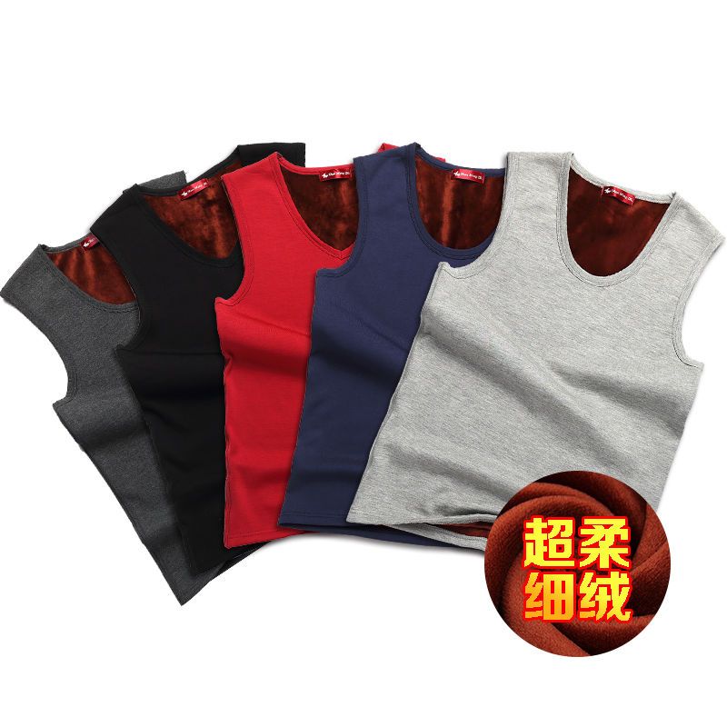 88908-冬季保暖背心男加绒加厚修身大码马甲棉质保暖内衣女贴身打底上衣-详情图
