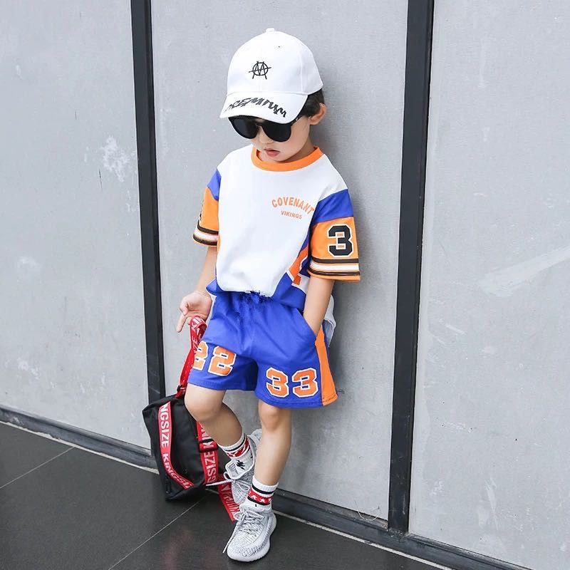 Fashionable and handsome children's short sleeve suit 2020 new boys' summer clothes summer children's clothes baby clothes 2-3 years old