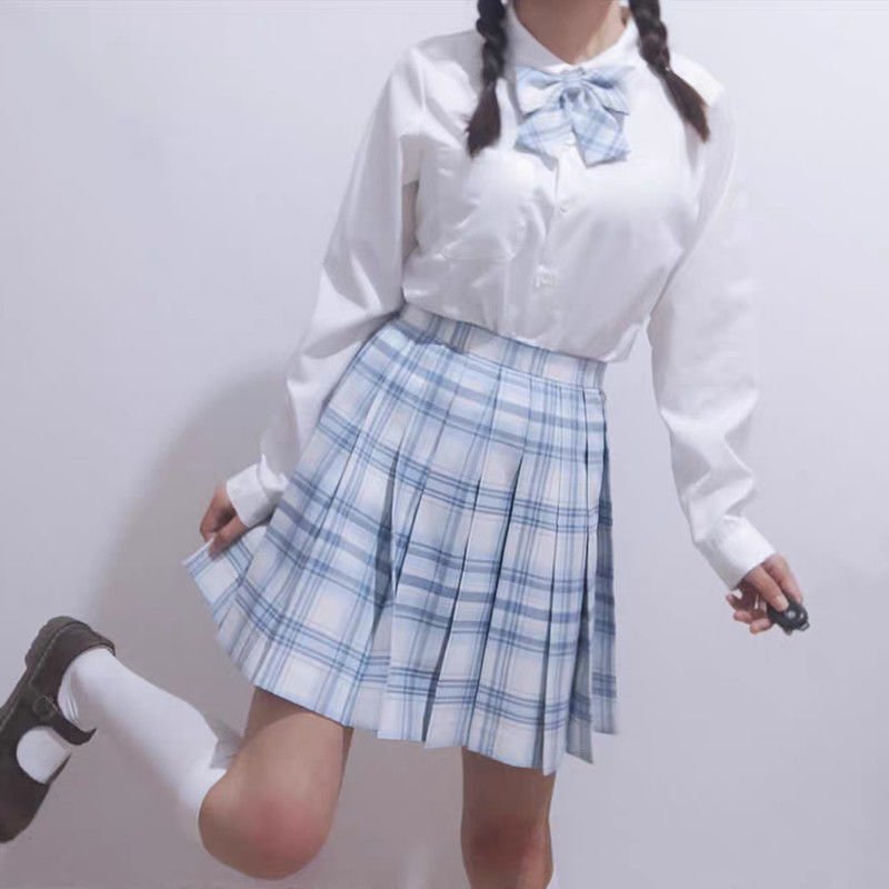不死川|jk制服格裙学生服女水手服jks衬衫学院风百褶裙套装/单件