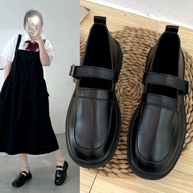 Japanese shoesheet women's summer British college style versatile with skirt student JK uniform shoes Mary Jane shoes