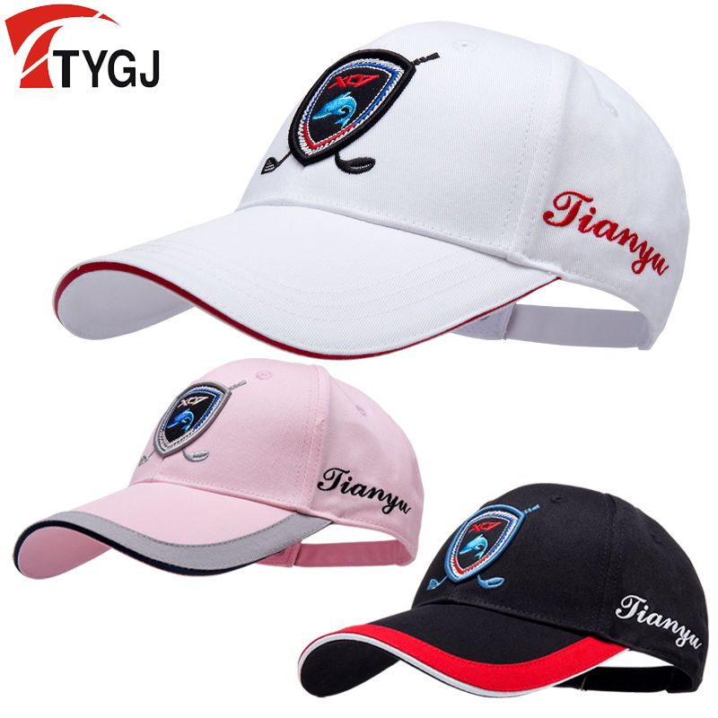 高尔夫球帽 高尔夫男士帽子 女士有顶帽 撞色透气舒适运动帽