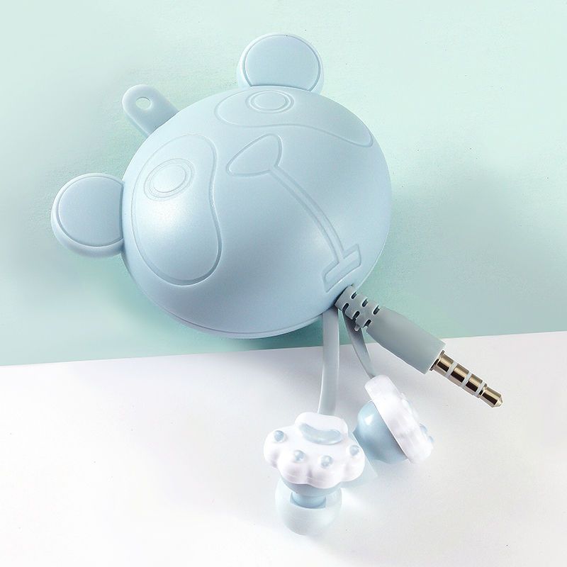 Cute cat's paw earphone general Android glory Xiaomi vivo student in ear subwoofer wired earplug