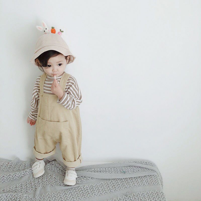 Spring and autumn new style Korean children's wide leg pants corduroy pants loose casual