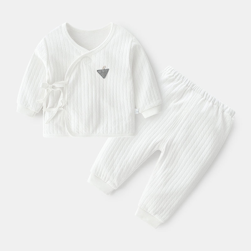 新生嬰兒套裝純棉春秋款衣服兩件套分體寶寶內衣秋衣褲初生和尚服