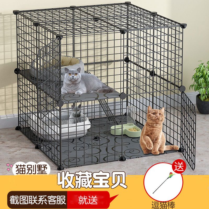 Cat cage cat villa clearance cage household indoor cat house with toilet large free space small cat nest