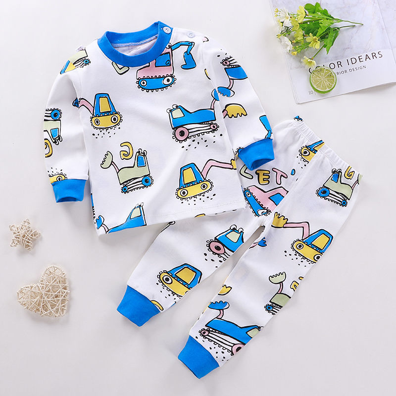 Children's underwear set baby autumn clothes autumn pants pure cotton baby clothes spring and autumn boys and girls autumn two piece set