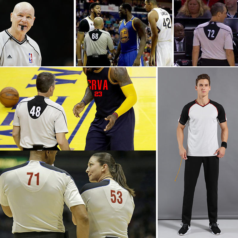 篮球裁判服套装男女体育装备透气印字足球服定制短袖比赛裁判服