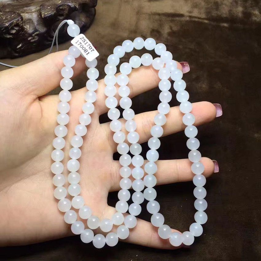 天然新疆和田金絲玉青玉項鍊精美冰底陽綠色碧玉佛珠玉掛繩