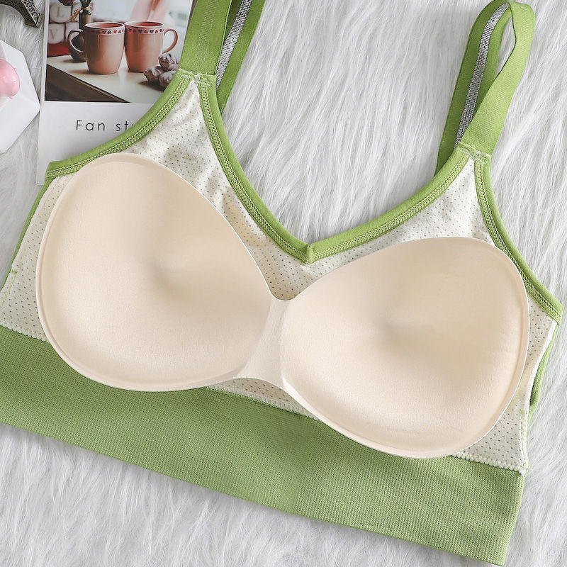 Beautiful back no steel ring sports shockproof underwear women's camisole small chest tube top small chest gathered anti-sagging bra thin section