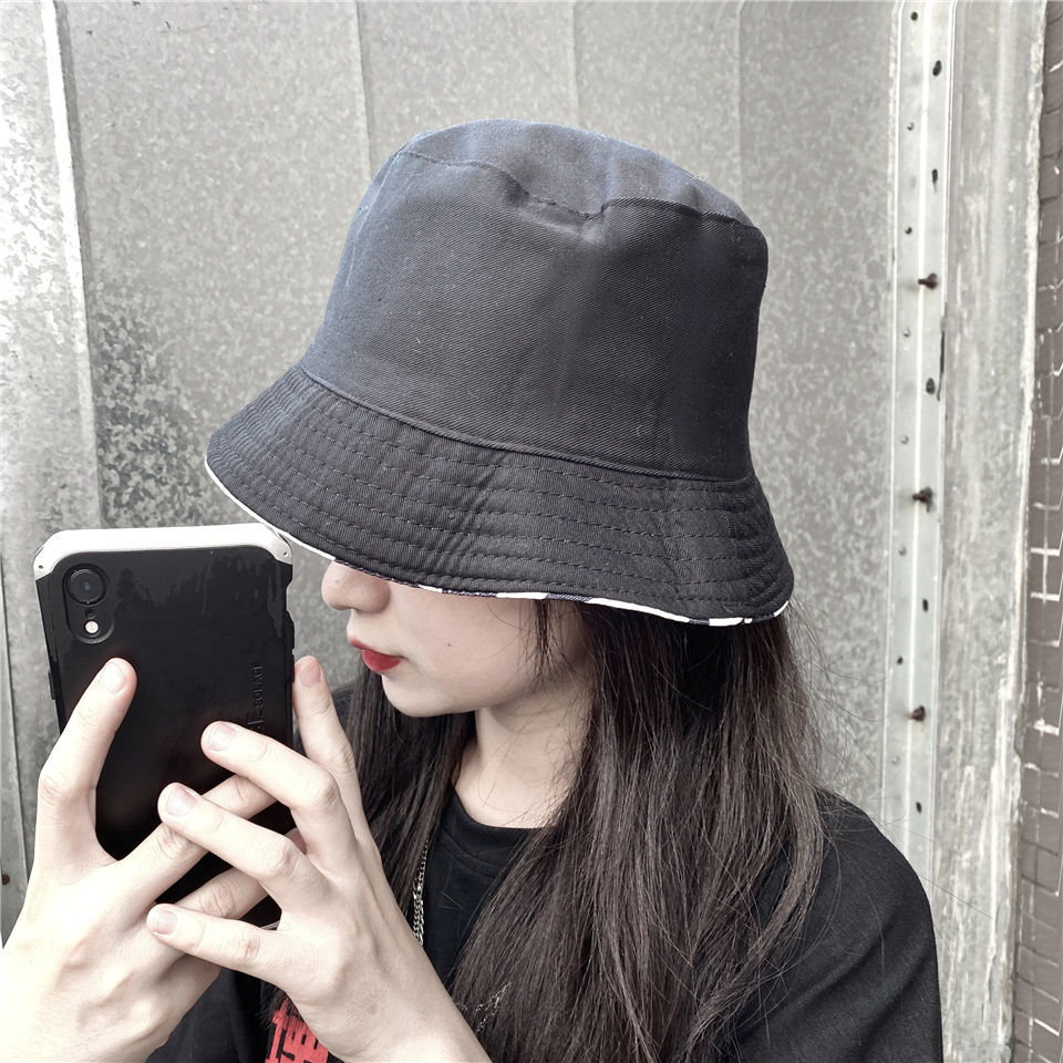 日系小众可爱奶牛渔夫帽子女韩版夏季薄款遮阳防晒显脸小水桶帽潮