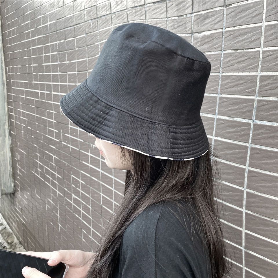 日系小众可爱奶牛渔夫帽子女韩版夏季薄款遮阳防晒显脸小水桶帽潮