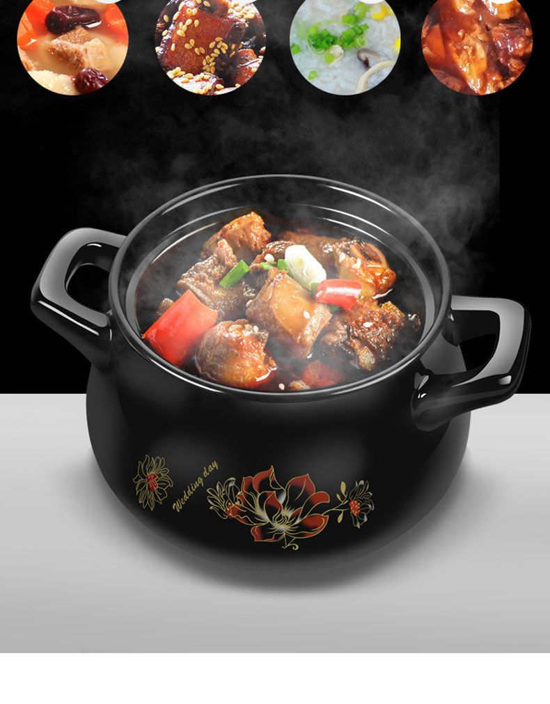 砂锅耐高温养生汤煲陶瓷小沙锅煲汤锅炖锅明火家用燃气汤锅