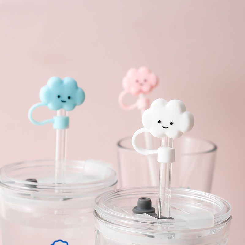 Straw cap girl straw cup dust plug food Silicone Cap straw protection sleeve