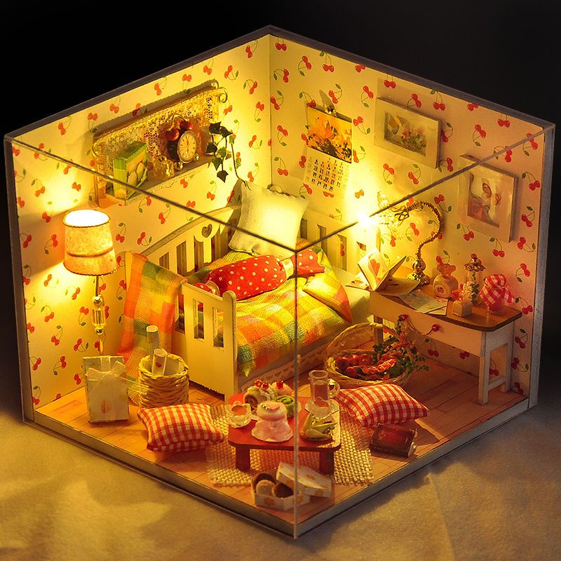diy小屋盒子创意剧场手工制作迷你房子拼装模型送创意生日礼物女