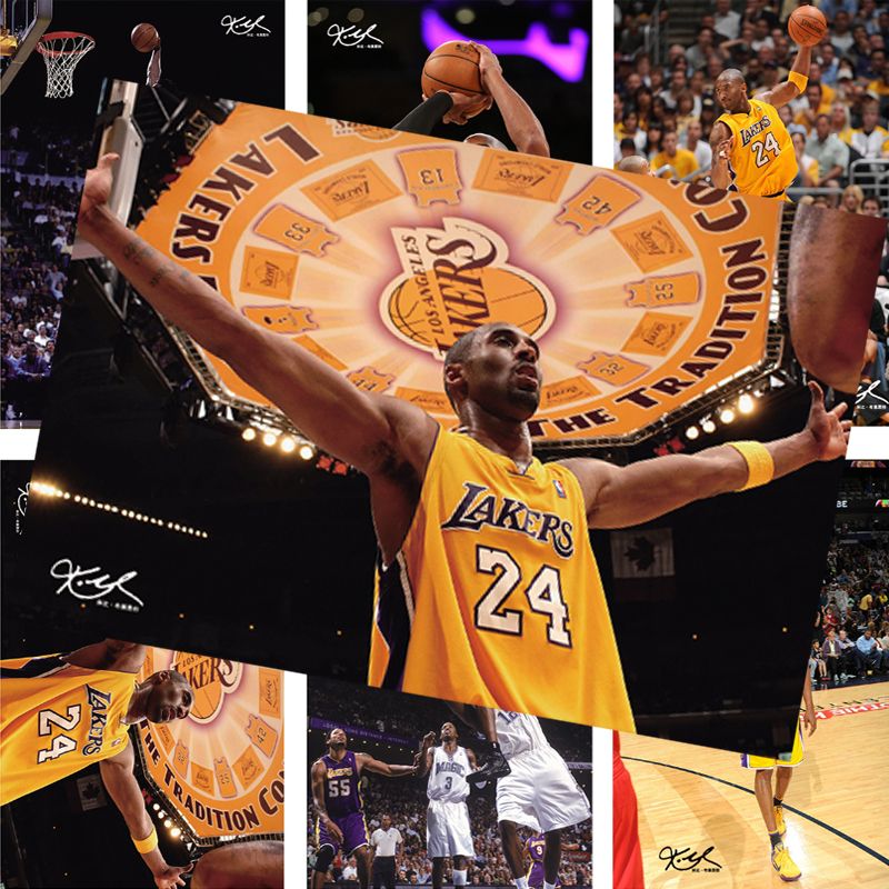 科比海报nba高清大墙贴壁纸卡贴明信片篮球明星写真同款周边挂画