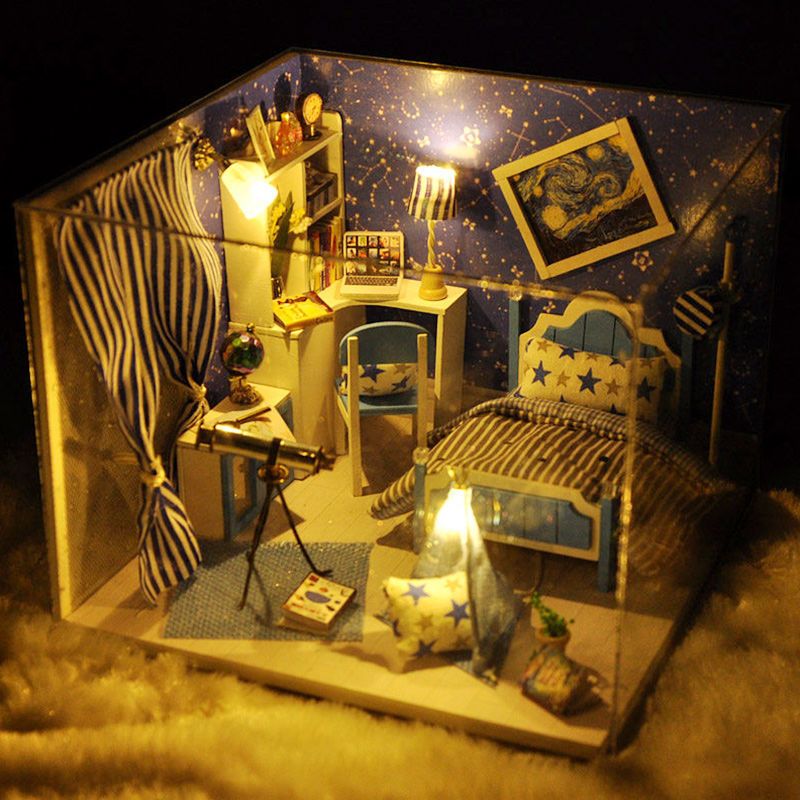 diy小屋盒子创意剧场手工制作迷你房子拼装模型送创意生日礼物女