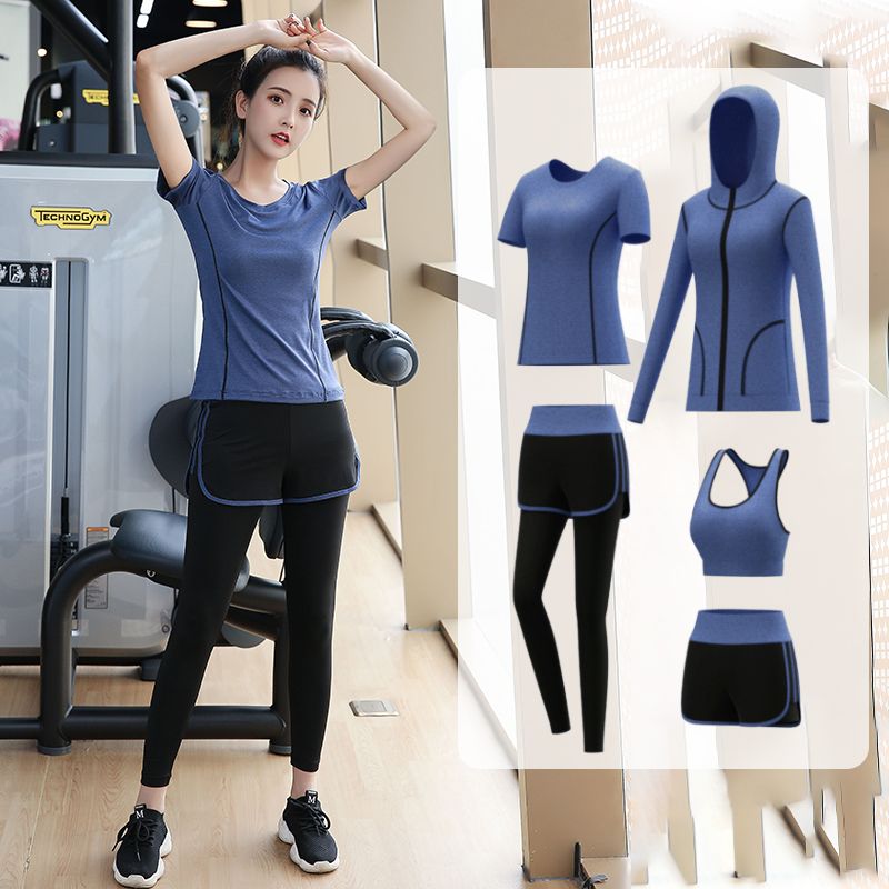 Yoga women's suits fitness suits sportswear suits women's summer and autumn running clothes women's loose professional quick drying clothes
