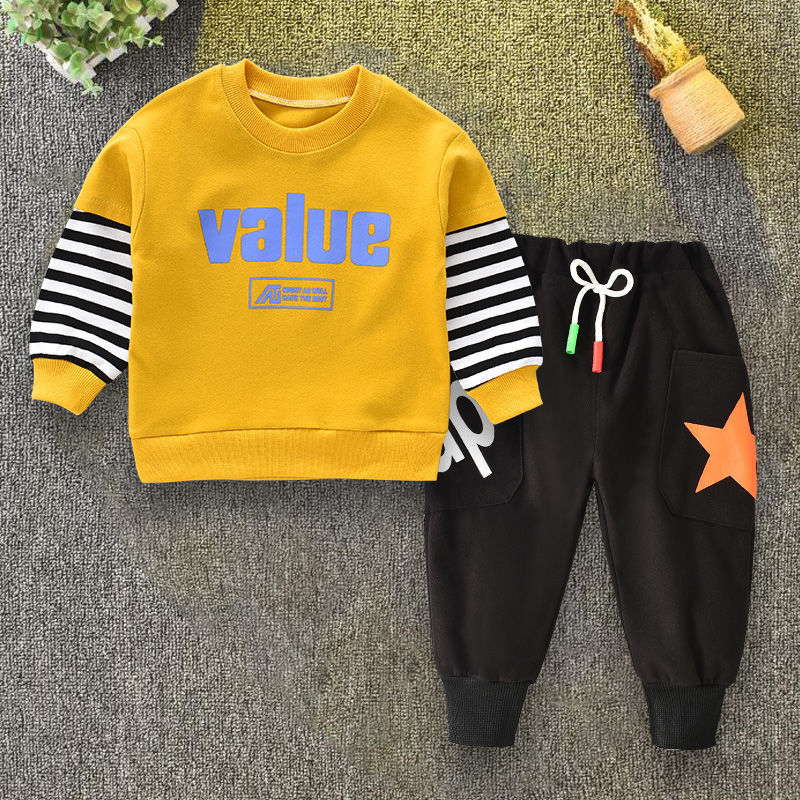 Children's suit boys and girls autumn wear 2020 new baby leisure sportswear baby long sleeve two piece set foreign style