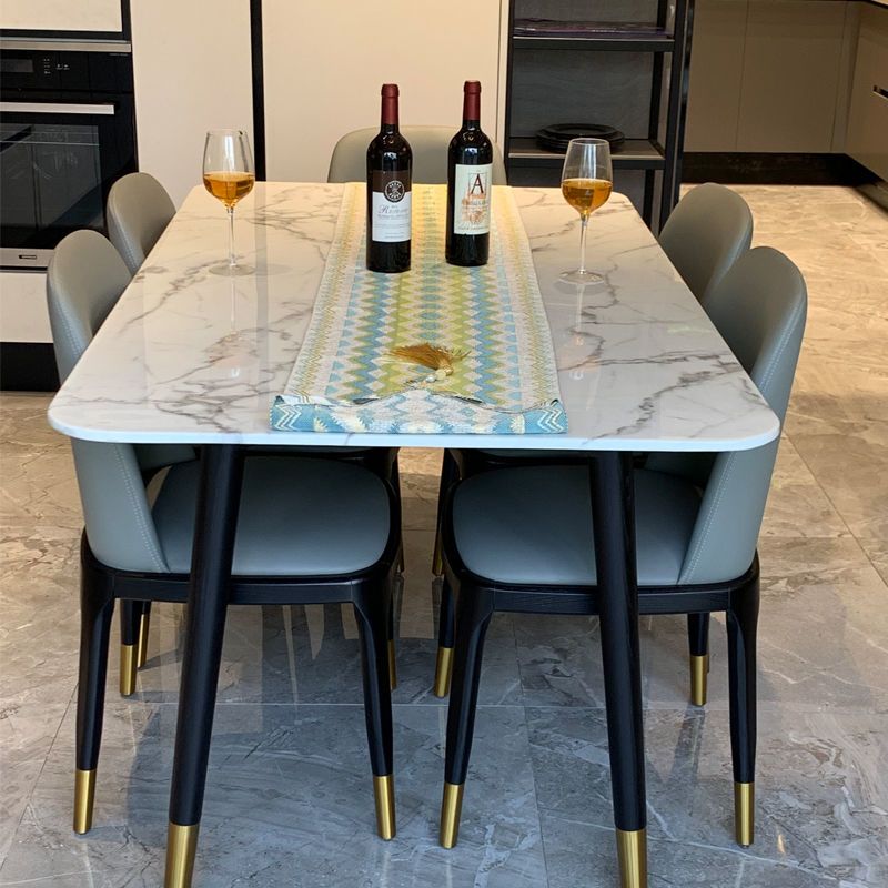 进口岩板餐桌轻奢大理石餐桌椅组合现代简约小户型意式极简餐台