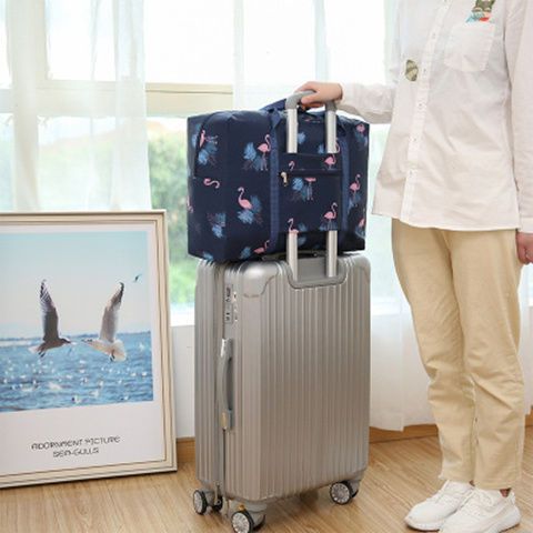 旅行包大容量女可折叠行李待产包收纳袋子便携手提简约短途拉杆包