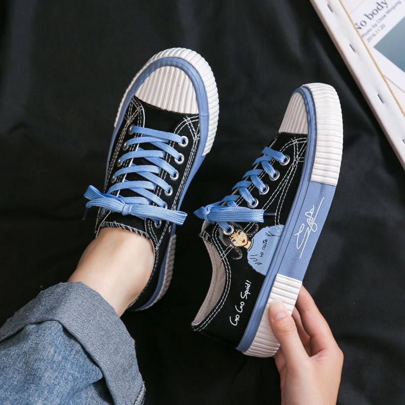 Canvas shoes women's new summer new small white shoes Korean version of the wild ulzzang biscuit shoes board shoes cloth shoes