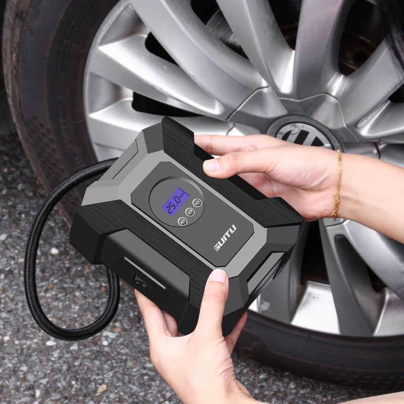 汽车车载轮胎充气泵快速便携小轿车车胎高压打气泵补气电动打气机